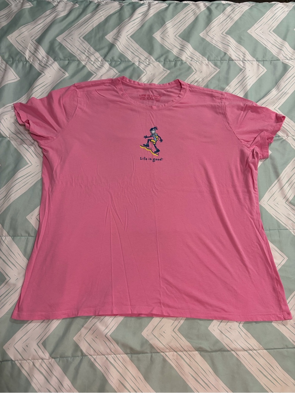 Life is Good® Hiking Pink Graphic Tee